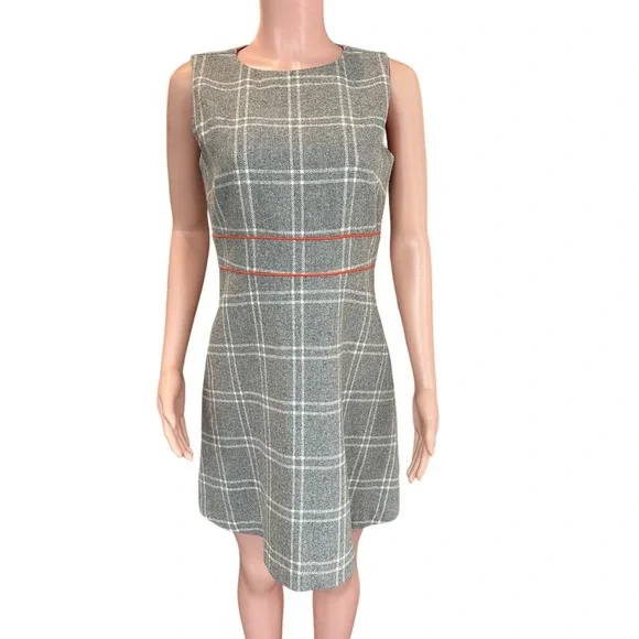 Sail to Sable | Dresses | Sail To Sable Sts Grey Plaid Wool Blend Aline Shift  Dress Mod Vibe Size 6 | Poshmark